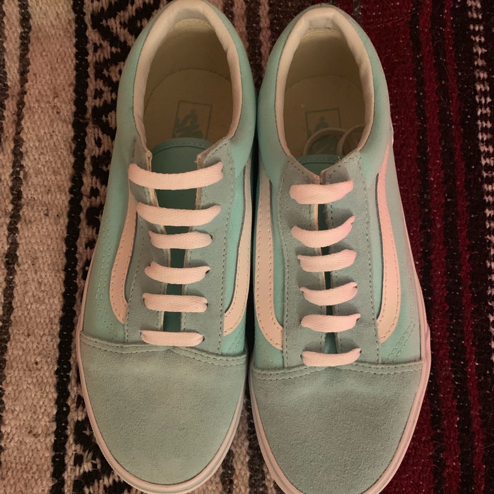 Vans Old Skool Blue Tint Skate Shoes Size 7.